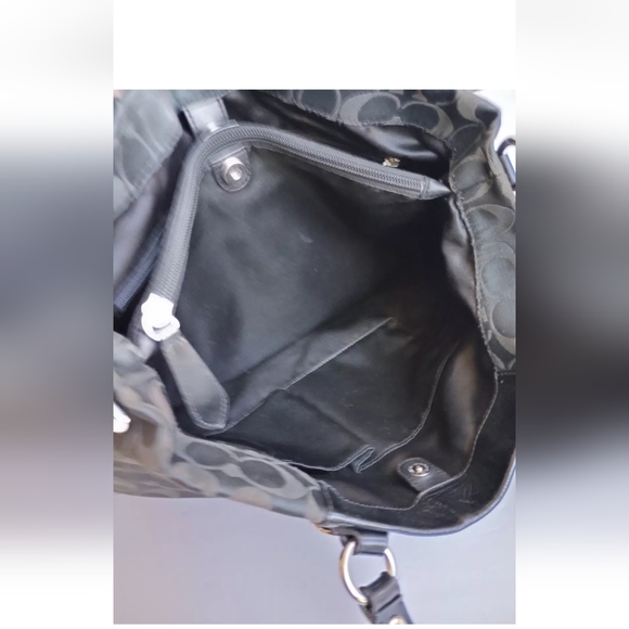 Coach Ashley Signature Carryall Shoulder Tote Bag Purse F15510 Black See… - Picture 15 of 16